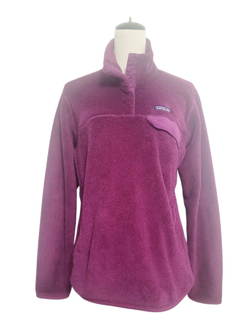 Patagonia Synchilla Snap-T Fleece Pullover Womens L Purple Polartec Thermal Pro - Picture 2 of 16